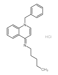 1-苄基-N-戊基喹啉-4-亚胺盐酸盐结构式
