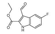 Ethyl 5-fluoro-3-formyl-1H-indole-2-carboxylate结构式