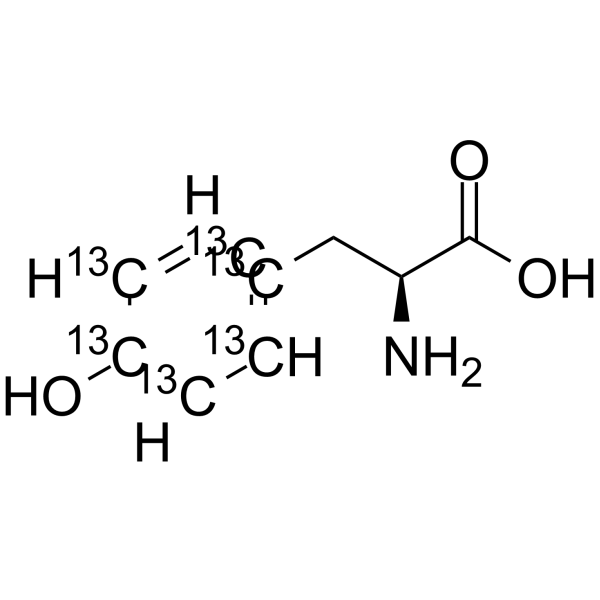 L-酪氨酸-苯基-13C6结构式