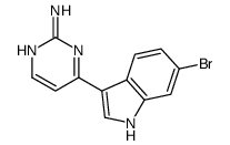 4-(6-bromo-1H-indol-3-yl)pyrimidin-2-amine结构式