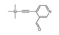 4-(2-trimethylsilylethynyl)pyridine-3-carbaldehyde结构式