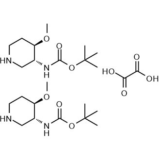 N-[(3R,4R)-4-甲氧基哌啶-3-基]氨基甲酸叔丁酯半草酸盐酯结构式