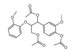 Acetic acid 3-acetoxy-1-(4-acetoxy-3-methoxy-phenyl)-2-(2-methoxy-phenoxy)-propyl ester Structure