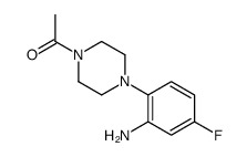1-[4-(2-氨基-4-氟苯基)-1-哌嗪]乙酮结构式