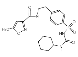 N-[2-[4-(cyclohexylcarbamoylsulfamoyl)phenyl]ethyl]-5-methyl-1,2-oxazole-3-carboxamide Structure