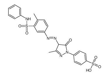 p-[4,5-dihydro-3-methyl-4-[[4-methyl-3-[(phenylamino)sulphonyl]phenyl]azo]-5-oxo-1H-pyrazol-1-yl]benzenesulphonic acid Structure