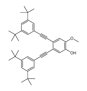 4,5-bis[2-(3,5-ditert-butylphenyl)ethynyl]-2-methoxyphenol结构式