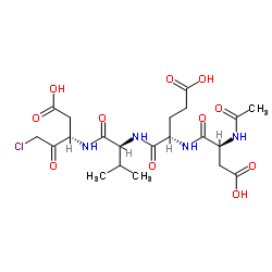 Ac-Asp-Glu-Val-Asp-chloromethylketone trifluoroacetate salt structure