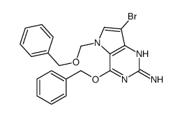 5H-Pyrrolo3,2-dpyrimidin-2-amine, 7-bromo-4-(phenylmethoxy)-5-(phenylmethoxy)methyl- Structure