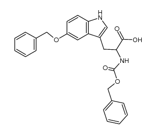 5-benzyloxy-Nα-benzyloxycarbonyl-DL-tryptophan结构式