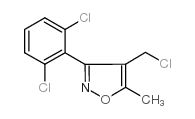 4-氯甲基-3-(2,6-二氯苯基)-5-甲基异噁唑结构式