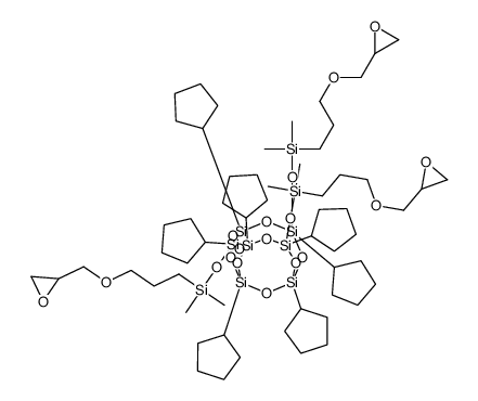 四[(环氧丙烷氧基)二甲基硅氧基]-POSS结构式