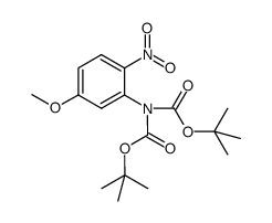 N-(5-methoxy-2-nitrophenyl)-N-t-butoxycarbonylcarbamic acid t-butyl ester结构式