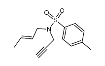 N-(but-2-en-1-yl)-4-methyl-N-(prop-2-yn-1-yl)benzenesulfonamide结构式