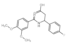 3-(3,4-二甲氧基-苯甲酰基氨基)-3-(4-氟苯基)-丙酸结构式