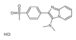N,N-dimethyl-2-(4-methylsulfonylphenyl)imidazo[1,2-a]pyridin-3-amine,hydrochloride结构式