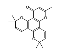2,2,6,6,10-Pentamethyl-2H,6H,12H-benzo[1,2-b:3,4-b':5,6-b'']tripyran-12-one结构式