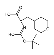(S)-2-((叔丁氧基羰基)氨基)-3-(四氢-2H-吡喃-4-基)丙酸结构式