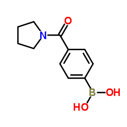 4-[(1-吡咯烷基)羰基]苯基硼酸结构式