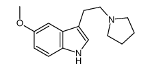 5-Methoxy-3-[2-(1-pyrrolidinyl)ethyl]-1H-indole结构式