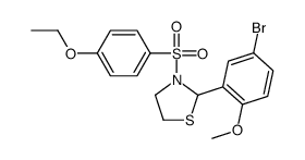 (9CI)-2-(5-溴-2-甲氧基苯基)-3-[(4-乙氧基苯基)磺酰基]-噻唑烷结构式