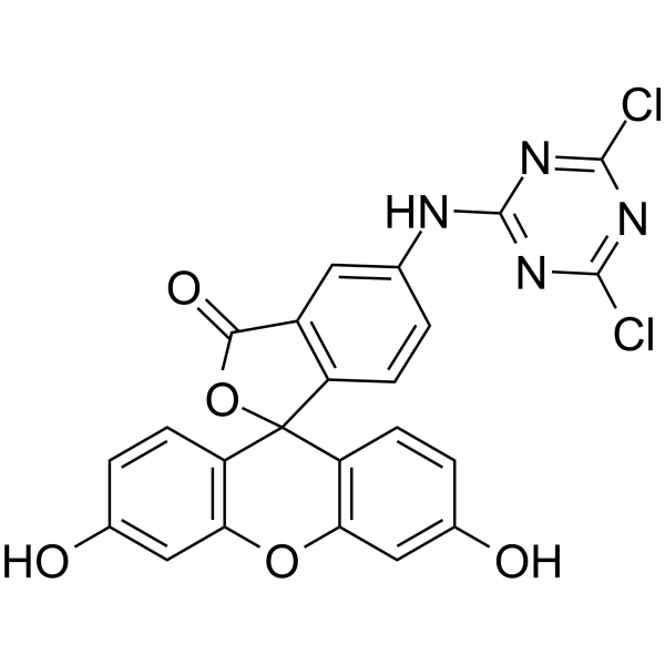 5-(4,6-二氯三嗪)氨基荧光素结构式