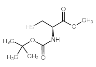n-(tert-butoxycarbonyl)-l-cysteine methyl ester Structure