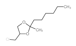 1,3-Dioxolane,4-(chloromethyl)-2-hexyl-2-methyl- Structure
