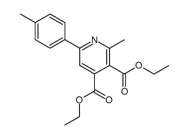 2-methyl-6-p-tolyl-pyridine-3,4-dicarboxylic acid diethyl ester Structure