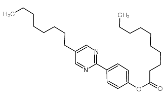 4-(5-辛基-2-嘧啶基)苯基癸酸脂结构式