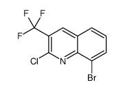 8-Bromo-2-chloro-3-(trifluoromethyl)quinoline Structure