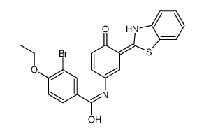 N-[3-(3H-1,3-benzothiazol-2-ylidene)-4-oxocyclohexa-1,5-dien-1-yl]-3-bromo-4-ethoxybenzamide Structure