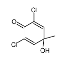 2,6-dichloro-4-hydroxy-4-methylcyclohexa-2,5-dien-1-one结构式