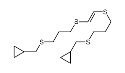 3-[2-[3-(cyclopropylmethylsulfanyl)propylsulfanyl]ethenylsulfanyl]propylsulfanylmethylcyclopropane结构式
