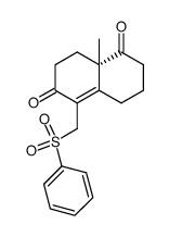 (+)-(8aS)-8a-methyl-5-(phenylsulphonylmethyl)-3,4,8,8a-tetrahydronaphthalene-1,6(2H,7H)-dione结构式