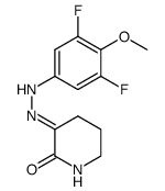 3-[(3,5-Difluoro-4-methoxy-phenyl)-hydrazono]-piperidin-2-one结构式