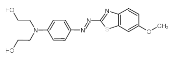 2,2'-[[4-[(6-methoxybenzothiazol-2-yl)azo]phenyl]imino]bisethanol structure