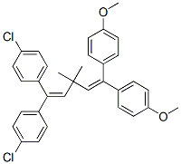 1,1'-[5,5-Bis(4-chlorophenyl)-3,3-dimethyl-1,4-pentadiene-1,1-diyl]bis(4-methoxybenzene)结构式