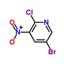 5-溴-2-氯-3-硝基吡啶结构式