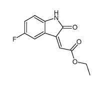 (5-fluoro-2-oxo-1,2-dihydro-indol-3-ylidene)-acetic acid ethyl ester Structure