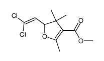 2,4,4-trimethyl-3-carbomethoxy-5-(β,β-dichlorovinyl)-4,5-dihydrofuran结构式