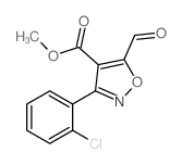 3-(2-氯苯基)-5-甲酰基异噁唑-4-羧酸甲酯结构式