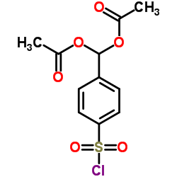 乙酰氧基-(4-氯磺酰基苯基)乙酸甲酯结构式