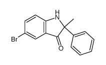 5-bromo-2-methyl-2-phenyl-1,2-dihydro-indol-3-one结构式
