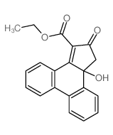 ethyl 3a-hydroxy-2-oxo-3H-cyclopenta[l]phenanthrene-1-carboxylate结构式