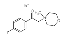 Morpholinium,4-[2-(4-iodophenyl)-2-oxoethyl]-4-methyl-, bromide (1:1) Structure
