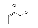 2-chloro-3-iodoprop-2-en-1-ol Structure
