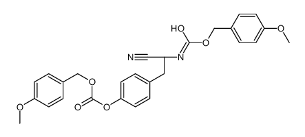 N,O-BIS(4-METHOXYBENZYLOXYCARBONYL)-(S)-2-AMINO-3-(4-HYDROXYPHENYL)-PROPIONITRILE structure
