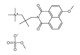 [3-[6-甲氧基-1,3-二氧代-1H-苯[DE]-2(3H)-异喹啉基]-2,2-二甲基丙基]三甲铵硫酸甲酯盐结构式