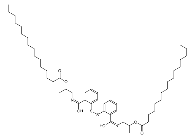 1-[[2-[[2-(2-hexadecanoyloxypropylcarbamoyl)phenyl]disulfanyl]benzoyl]amino]propan-2-yl hexadecanoate结构式